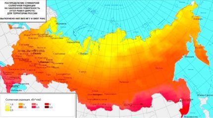 Karta intenziteta sunčevog zračenja