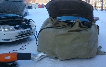 Heating a car with a heat gun