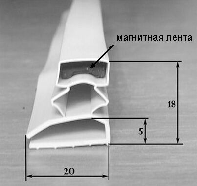 Brtva vrata hladnjaka s magnetskom trakom