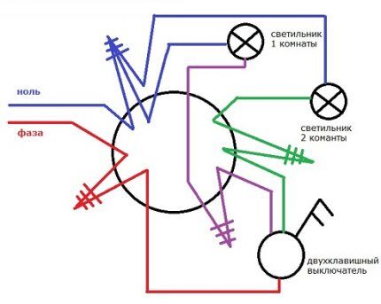 Double switch connection diagram