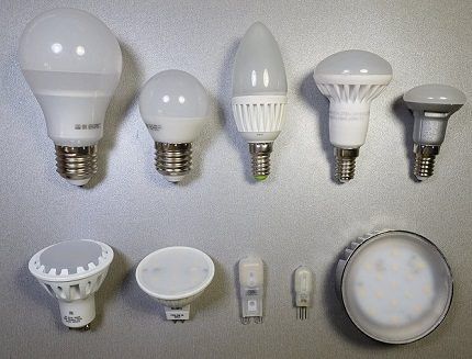 Led lampe raznih oblika