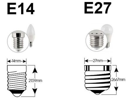 قاعدة E14 وE27