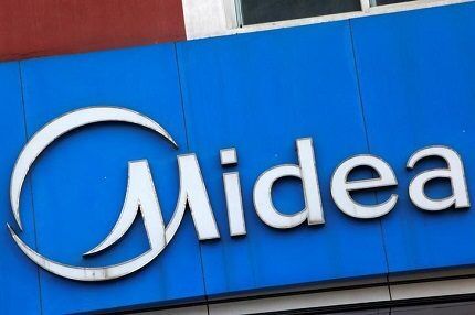 Midea logo na zgradi trgovine