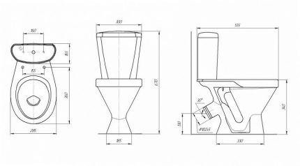 Diagram of a children's toilet