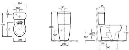 Large toilet diagram