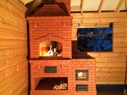 Russian mini oven in the interior