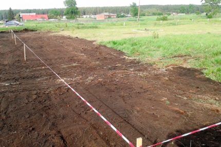 A kerítés területének kijelölése