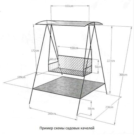 Dijagram montaže metalne ljuljačke