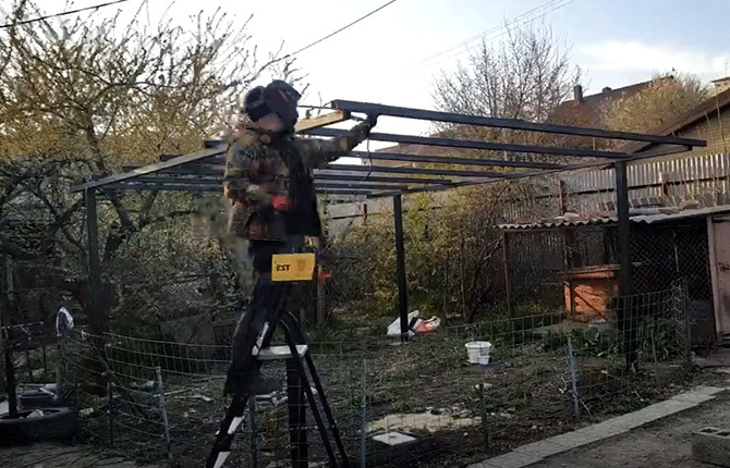 Postavljanje krova za nadstrešnicu